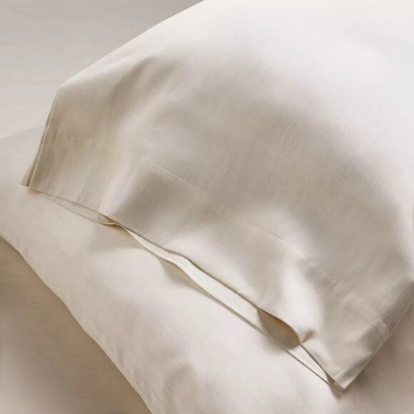 Casaluna Ivory 400 Thread Count Bamboo Rayon Standard 2 Pillowcase Set 20" x 32" - Picture 3 of 6